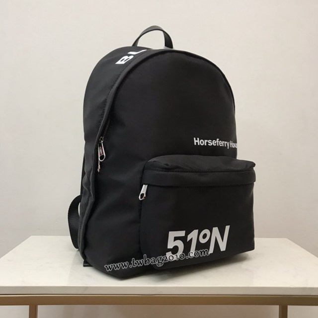 Burberry專門店新款黑色男款雙肩包 巴寶莉尼龍面男士後背包 yxb1482
